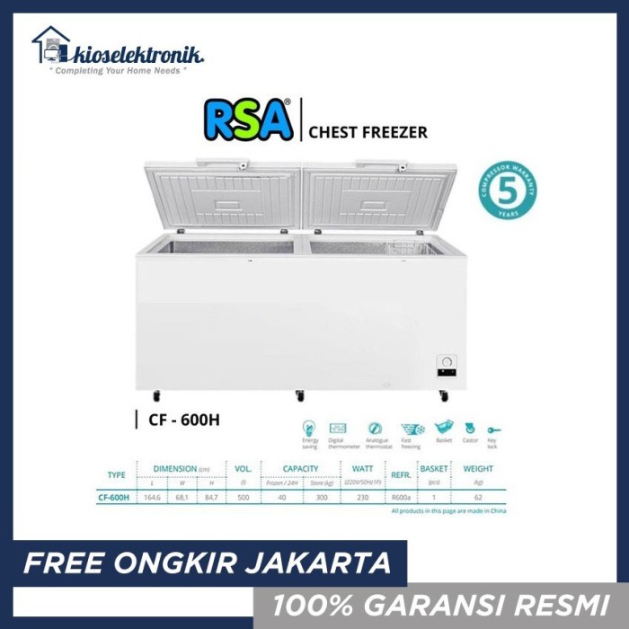 Jual RSA CF 600 H Chest Freezer daging - CF600H - CF600 H - CF 600 H ...