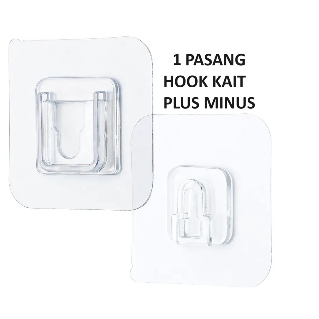 Jual 1 pasang / 1 set Gantungan Tempel PLUS MINUS Socket Hook Gantung ...