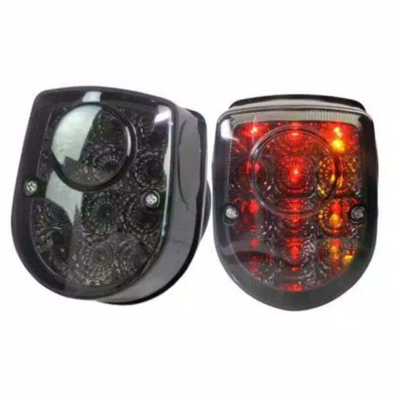 Jual Lampu Dop Stop Rem Belakang Motor C70 3in1 Yamaha Honda LED Merah ...