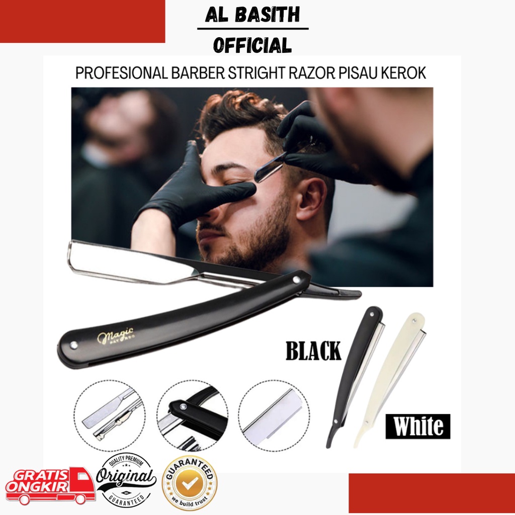 Jual AL Pisau Lipat Razor Kerikan Rambut Standar Barbershop Pengerok ...