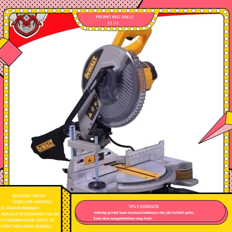 Jual Mesin Potong Aluminium Kayu Mitre Saw DW714 DEWALT Dw 714 Mitre ...