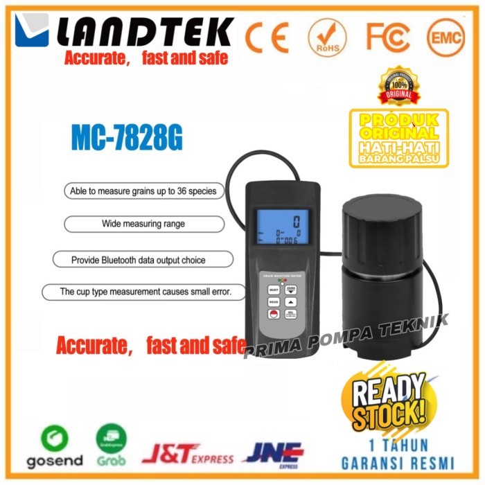Jual Grain Moisture Meter Landtek MC7828G Ukur Kadar air MC7828G MC