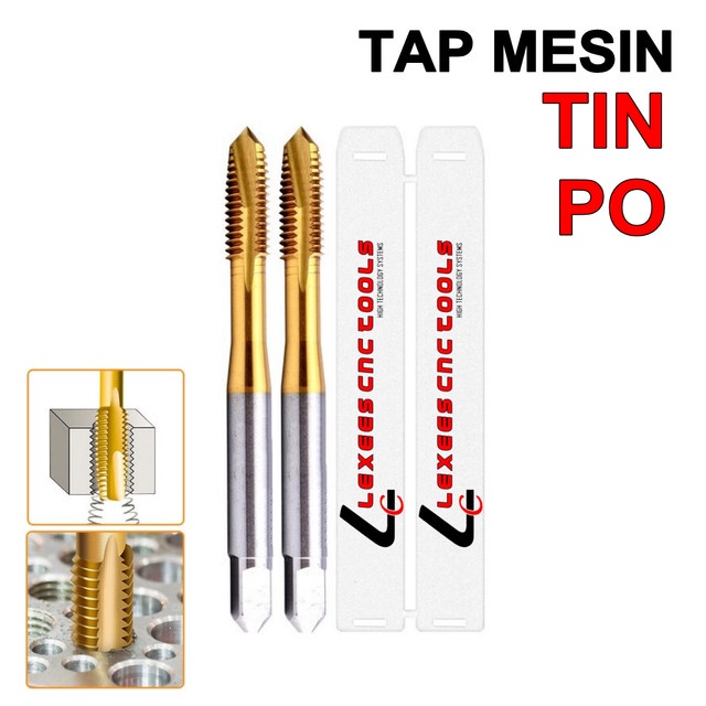 Jual Tap Machine M6 X 1 HSS TIN LEXEES Taps Mesin M6X1 Lurus PO Ulir ...