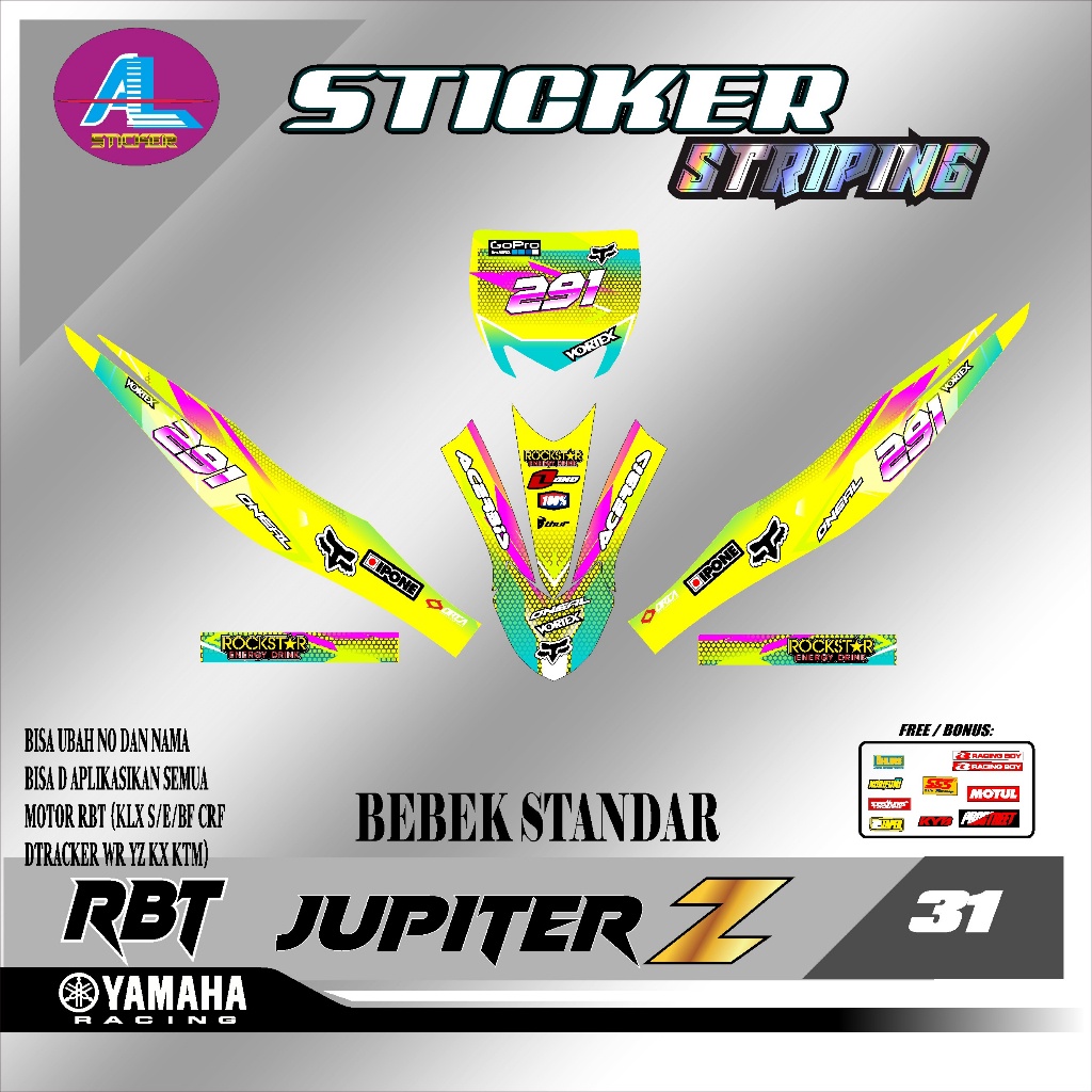 Jual COD Sticker SETRIPING scotletl semi fullbody RBT JUPITER Z rbt ...