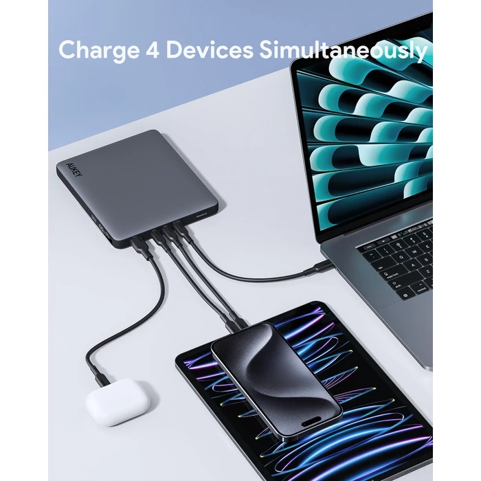 AUKEY Powerbank 20000mah PB-Y44 Grey USB C 100W PD 3.0 PPS