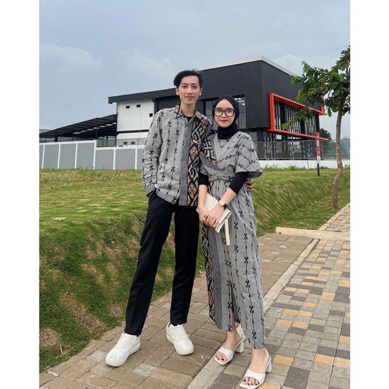 Jual Raisa abu - Baju tenun couple - baju tenun - baju kondangan - baju ...