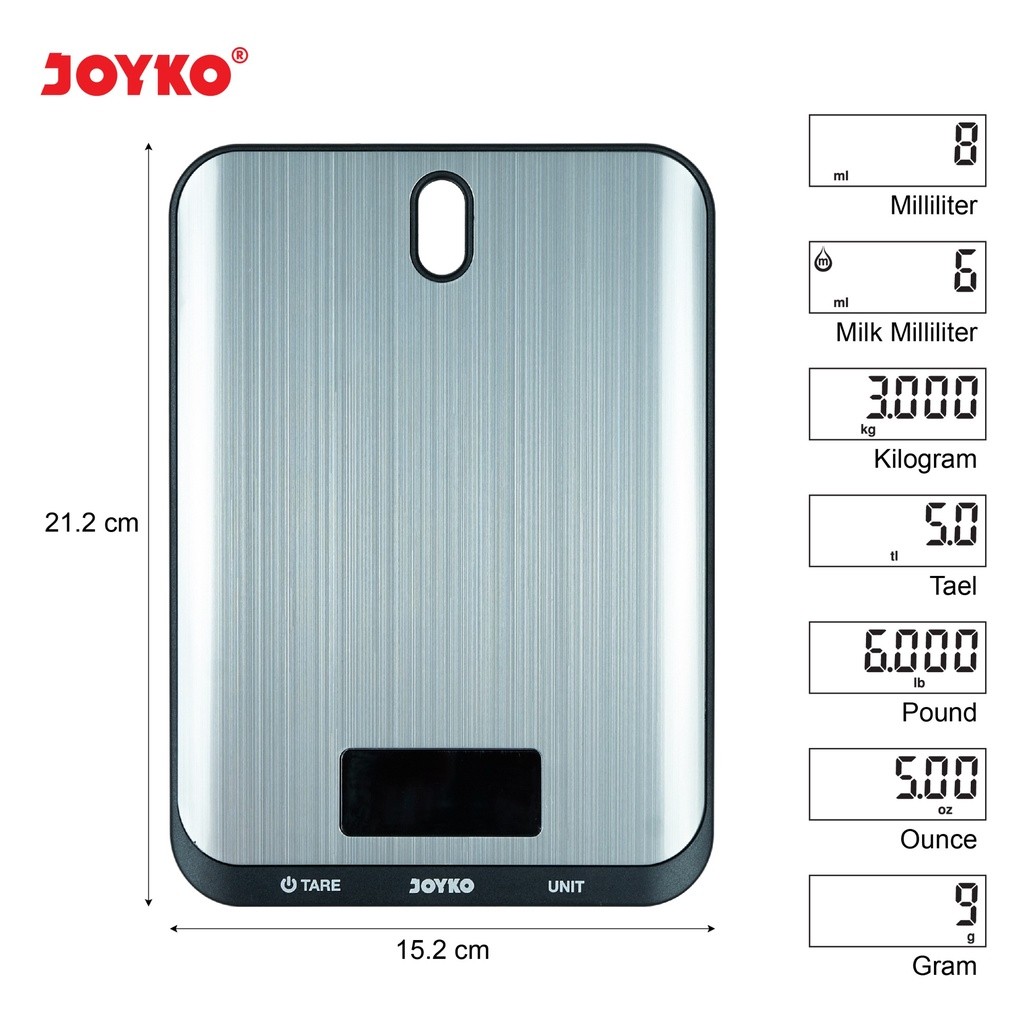 Jual Joyko Timbangan Digital Kitchen Scale Alat Timbang Dapur DSL-A3 ...