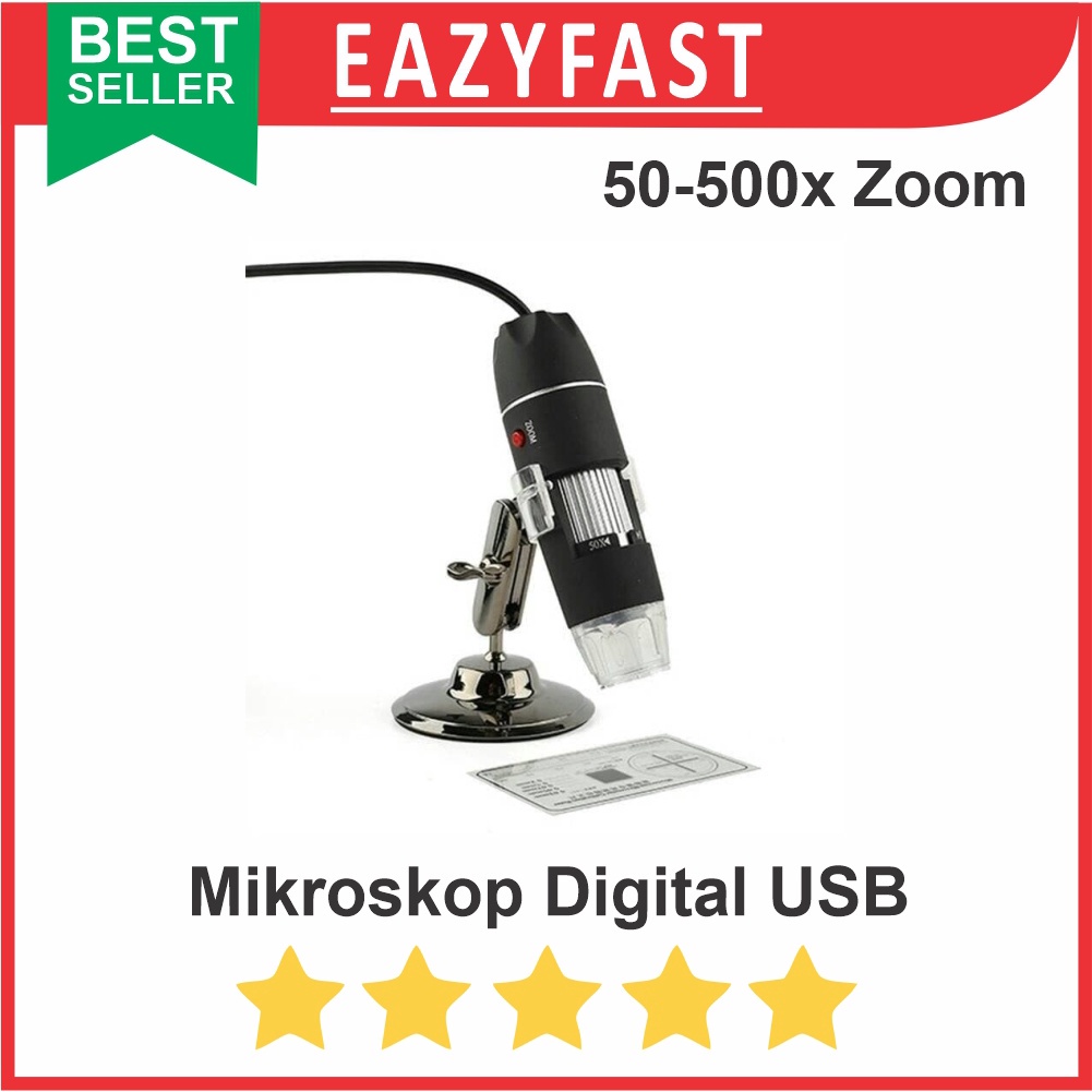 Jual Microscope Digital USB 50x - 500x Zoom Camera Mikroskop Komponen ...