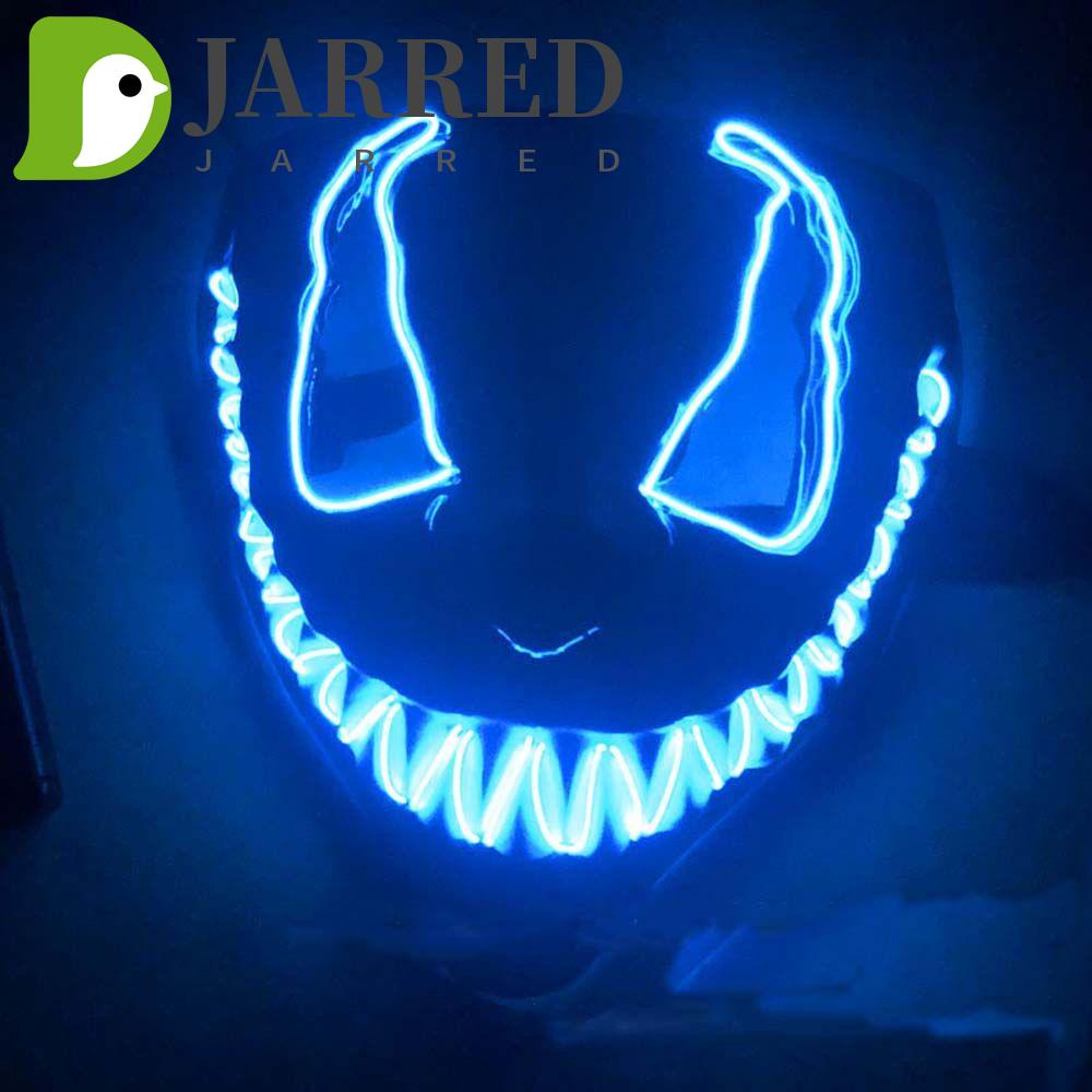 Hillylolly Máscara Halloween Led Purga Mascaras, Máscara De Terror Halloween Led Mascara Luminosa Con 3 Efectos De Luz Decoraciones Disfraces Masculinos Y Femeninos Para Halloween Carnaval