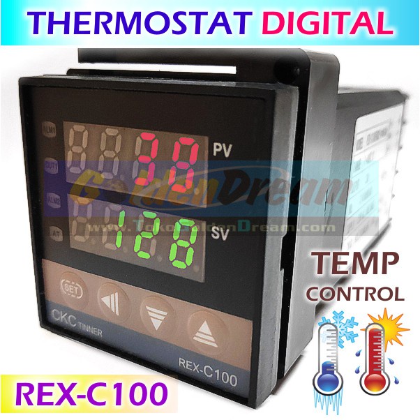 Jual Thermostat Digital REX C100 Temperatur Controller SSR RELAY ...