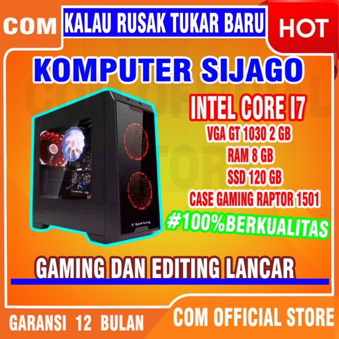 Jual PROMO BIG SALE KOMPUTER GAMING FULL SET PC COMPUTER RAKITAN I7 VGA GT 1030 RAM 8GB CPU