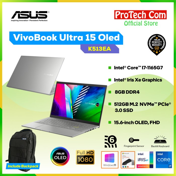 Jual Asus Vivobook Ultra 15 K513ea I7 1165g7 8gb 512gb 156 Oled Ohs W11 Shopee Indonesia 4346