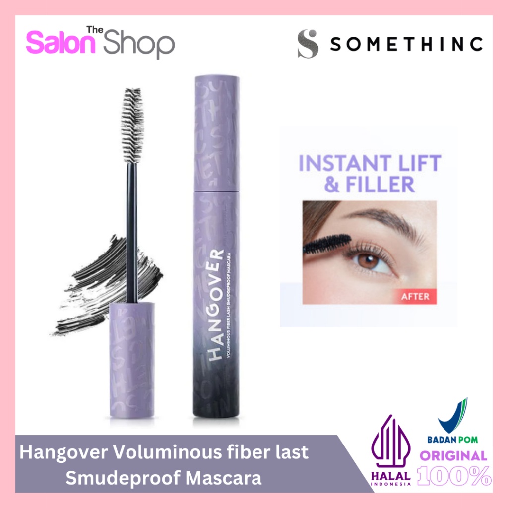 Jual Cod Somethinc Hangover Voluminous Fiber Lash Smudgeproof Mascara Waterproof Mascara Tahan