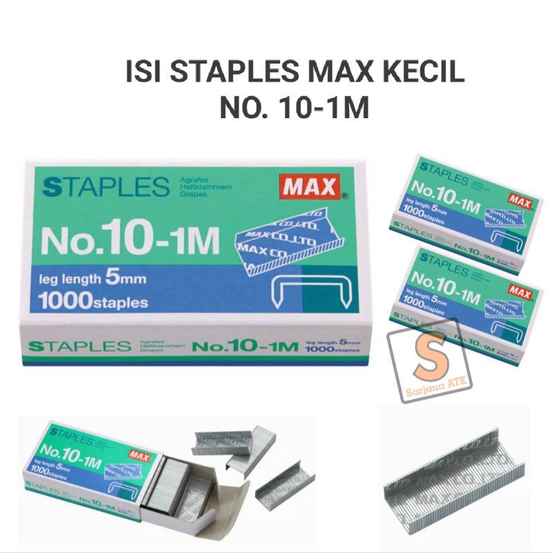 Jual Isi Staples Max Kecil No M Refillstapler Shopee Indonesia