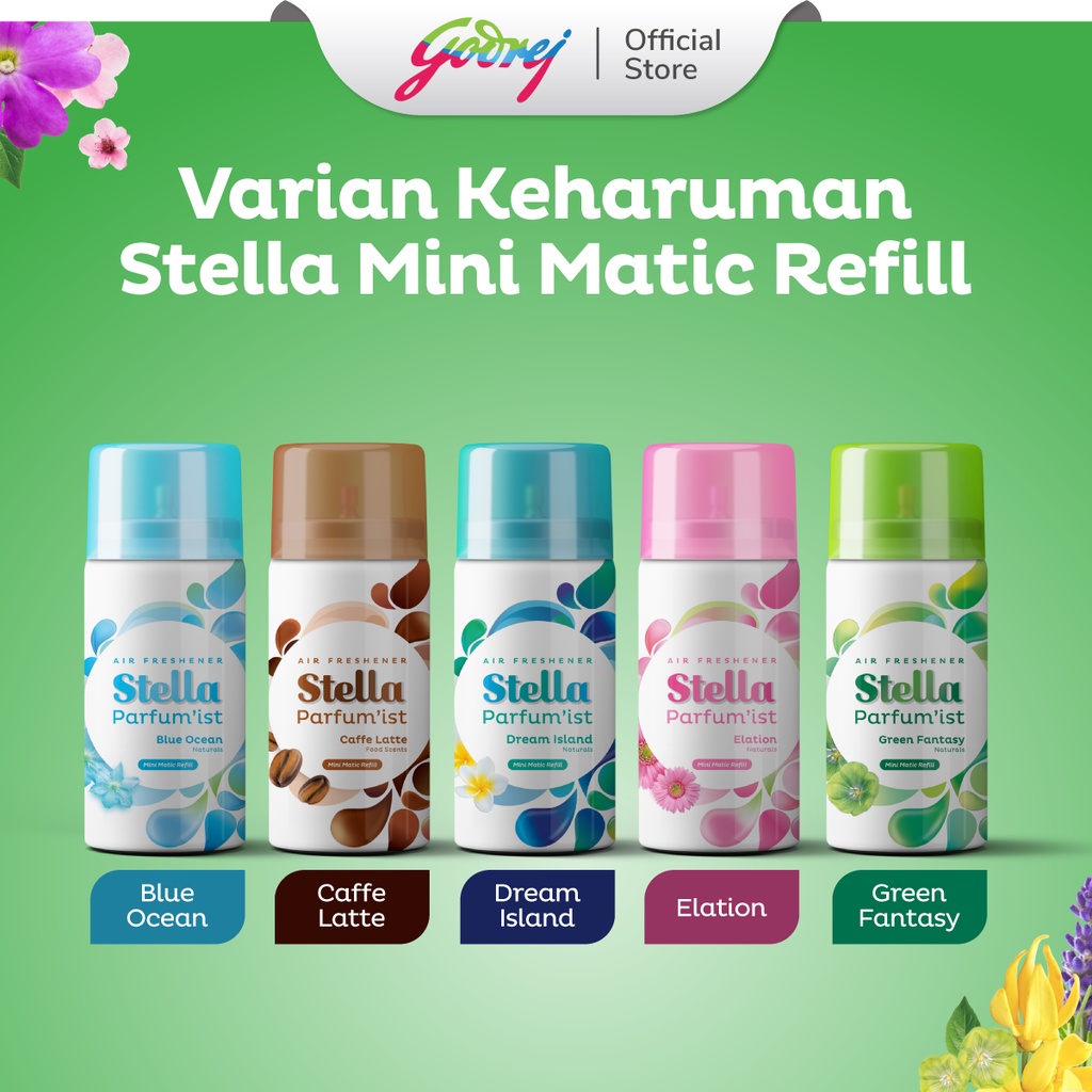 Jual Stella Mini Matic Refill Green Fantasy 40ml x 2 - Refill Pengharum ...
