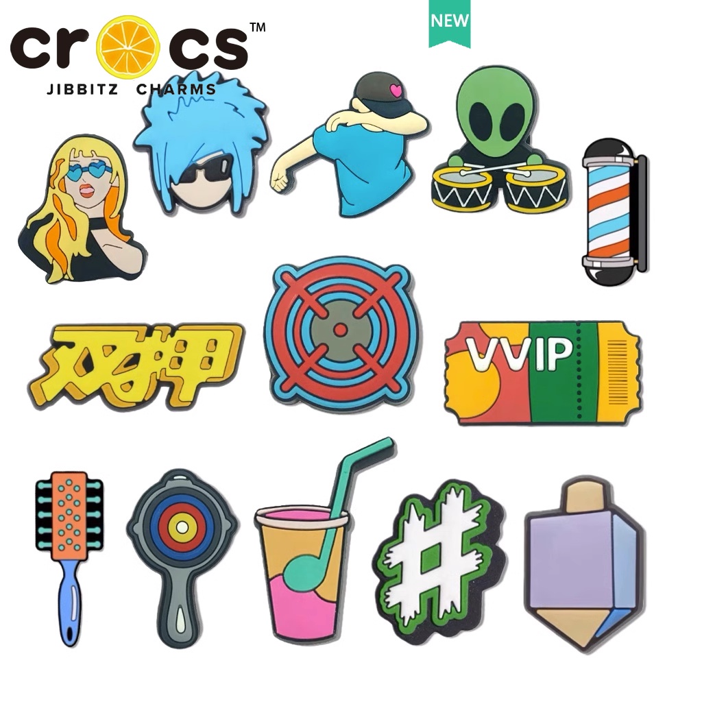 Jual jibbitz crocs charms Shoe Buckle Hole Accessories Music Rap Series