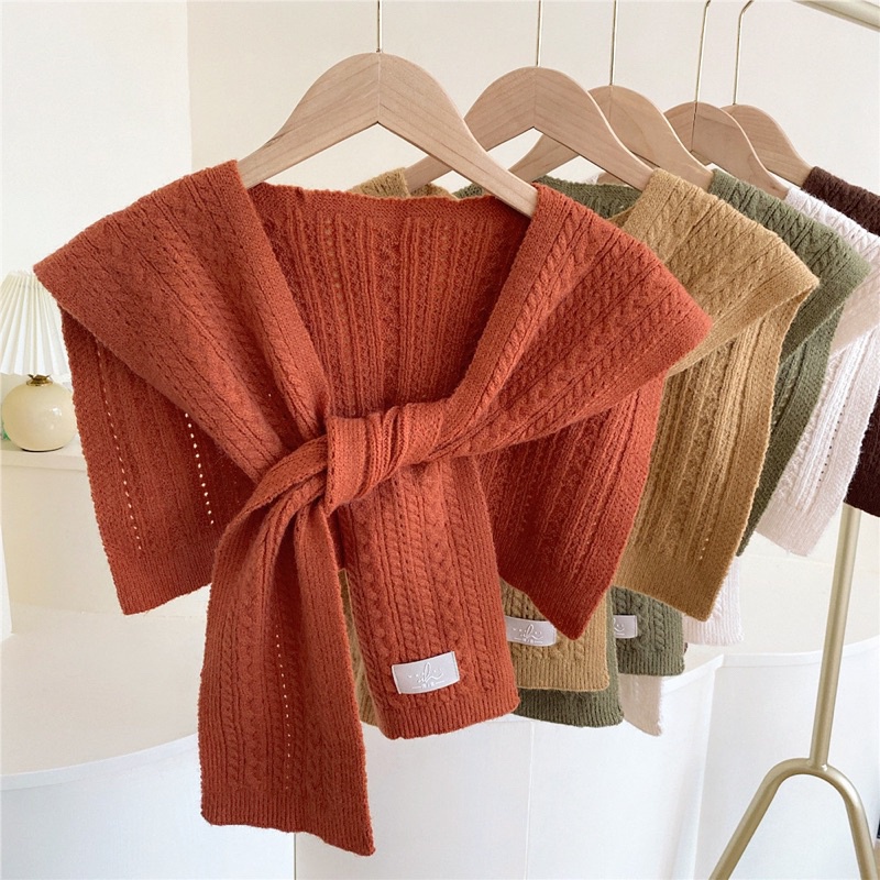 Jual Little Maple - Richie Knitted Korean Fake Collar / Scarves Rajut ...