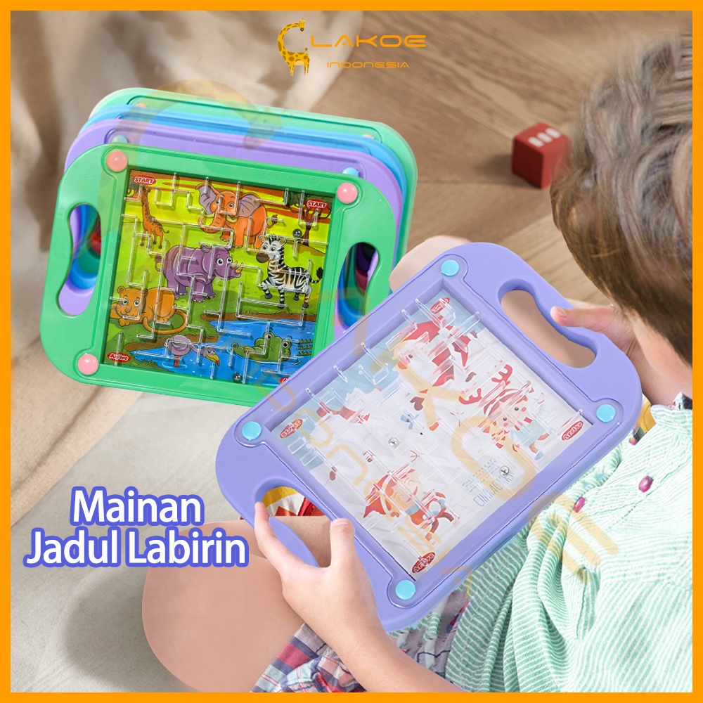 Jual LAKOE Mainan Jadul Labirin 2 Bola/Mainan labirin jadul bola maze