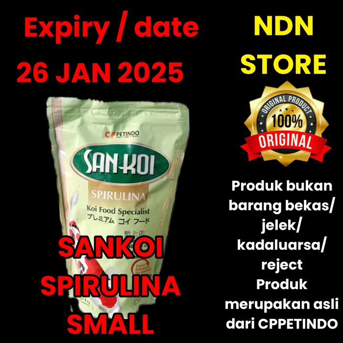 Jual sankoi spirulina small pelet ikan koi 1kg | Shopee Indonesia