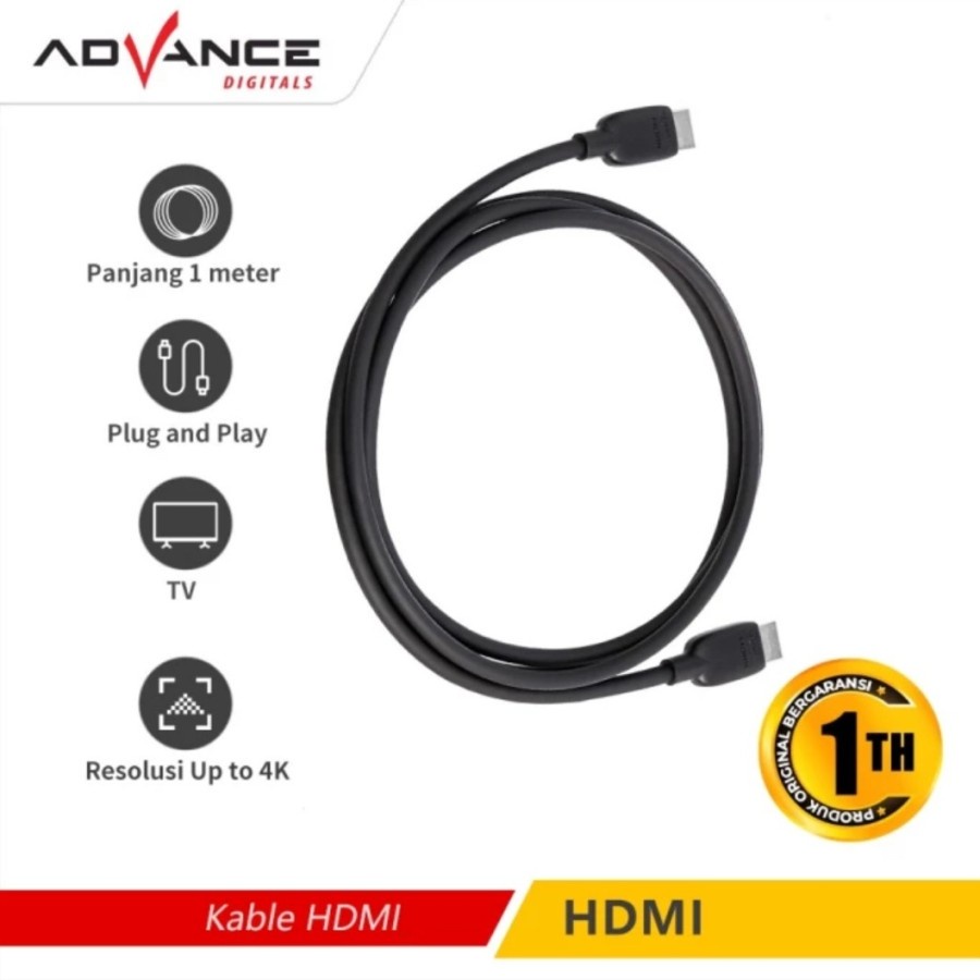 Jual Advance Kabel HDMI 1 Meter Connector Set Top Box Komputer Laptop
