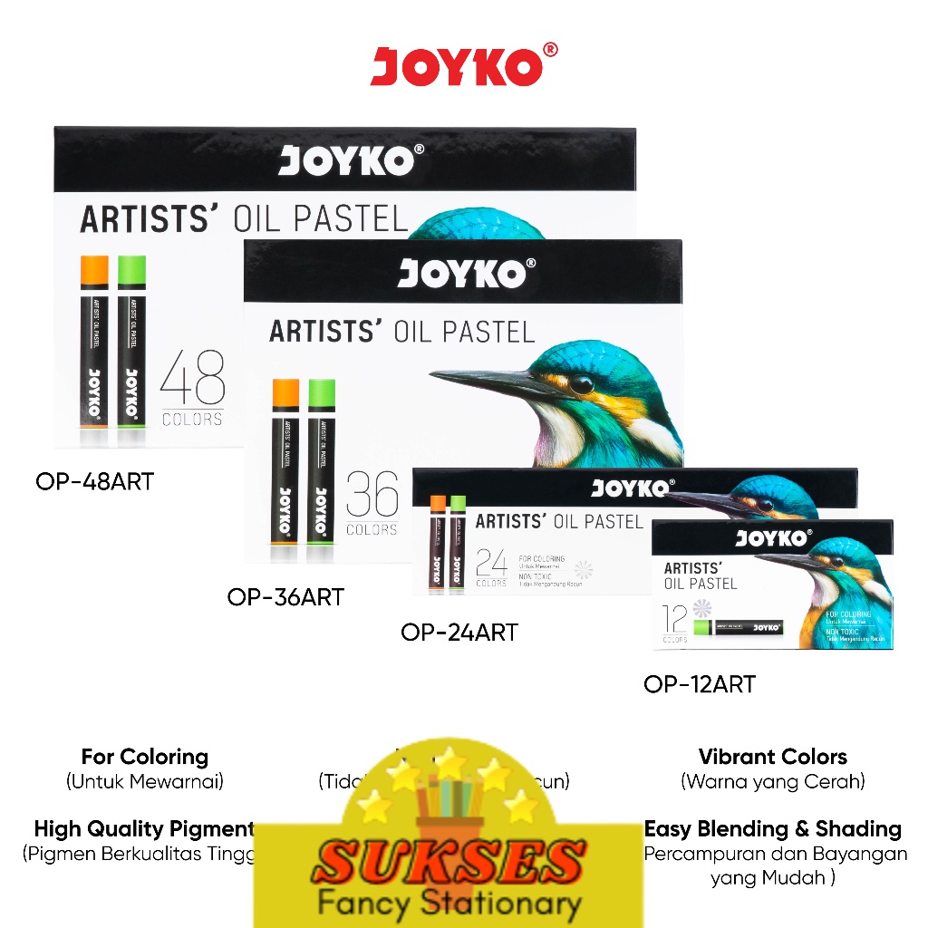 Jual Artists Oil Pastel Krayon Minyak Joyko OP-ART Warna Colors ...