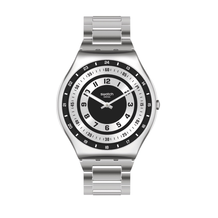 Jam tangan swatch irony stainless steel sale