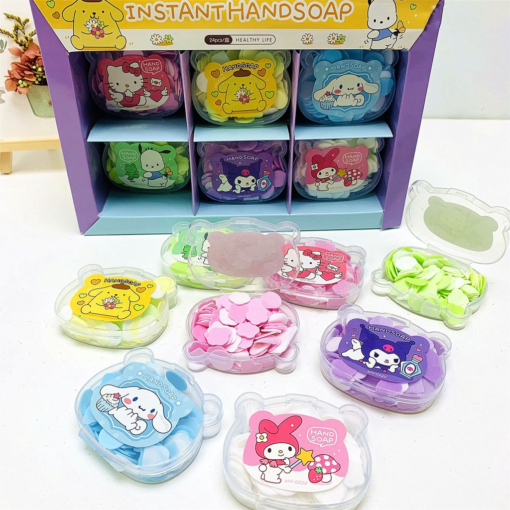 Jual (YUMI) SABUN KERTAS SANRIO BOX BUNGA BEAR SABUN TANGAN KERTAS ...