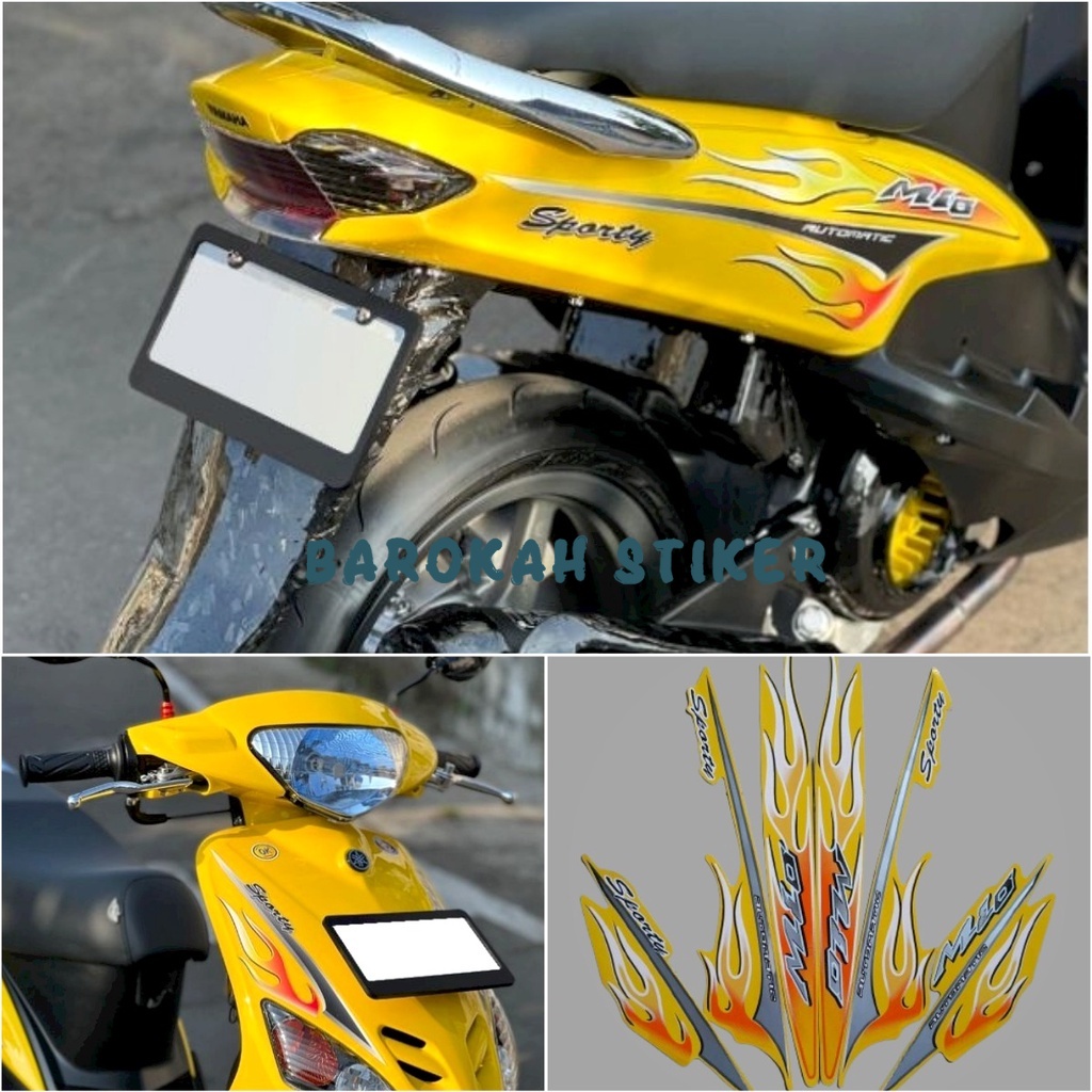 Jual Striping stiker polet motor Yamaha mio 2006 2007 sporty striping ...