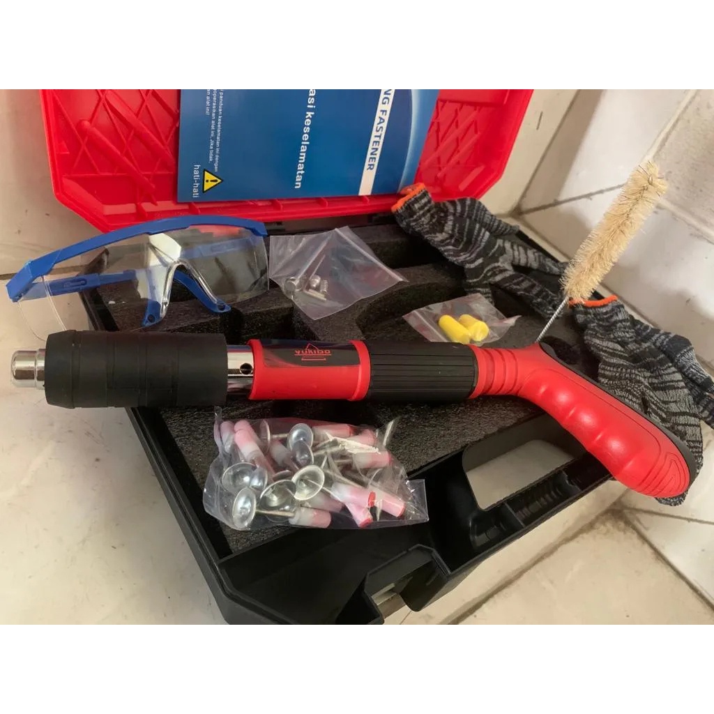 Jual PROMO !!!!! YUKIDO Ramset Gun + Paku 10pcs Fastening Gun Paku ...