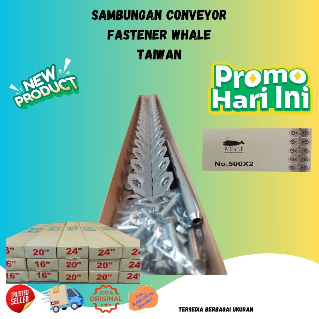 Jual Sambungan Conveyor Fastener Whale 16 Inch 400mm Taiwan - 500x2 ...