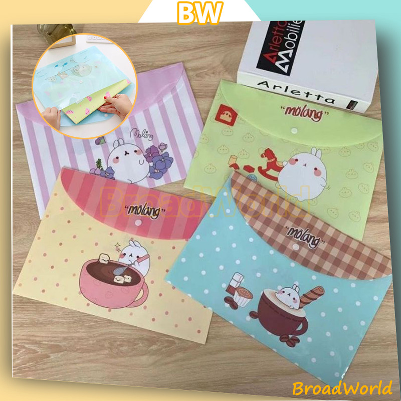 Jual Map A4 Plastik Kancing Karakter Motif Lucu / Folder A4 Cute Motif ...