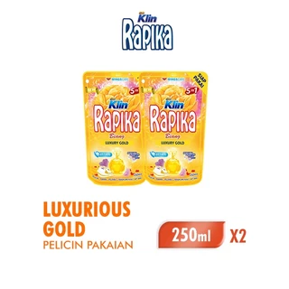 Rapika Biang Pewangi Pakaian Luxurious Gold Pouch 250 ml x2