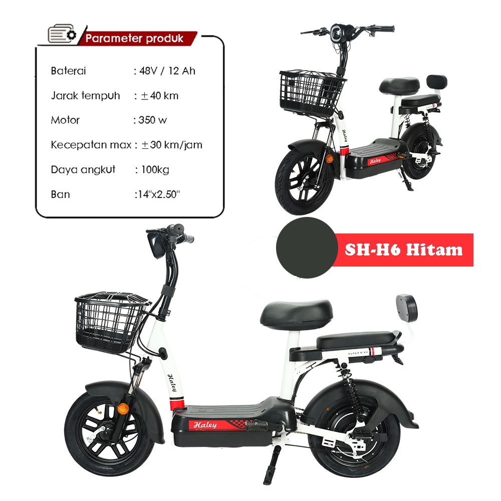 Jual Sepeda Motor Listrik Exotic Electric Bike Haley Qh H Sepeda Listrik Dewasa V A W