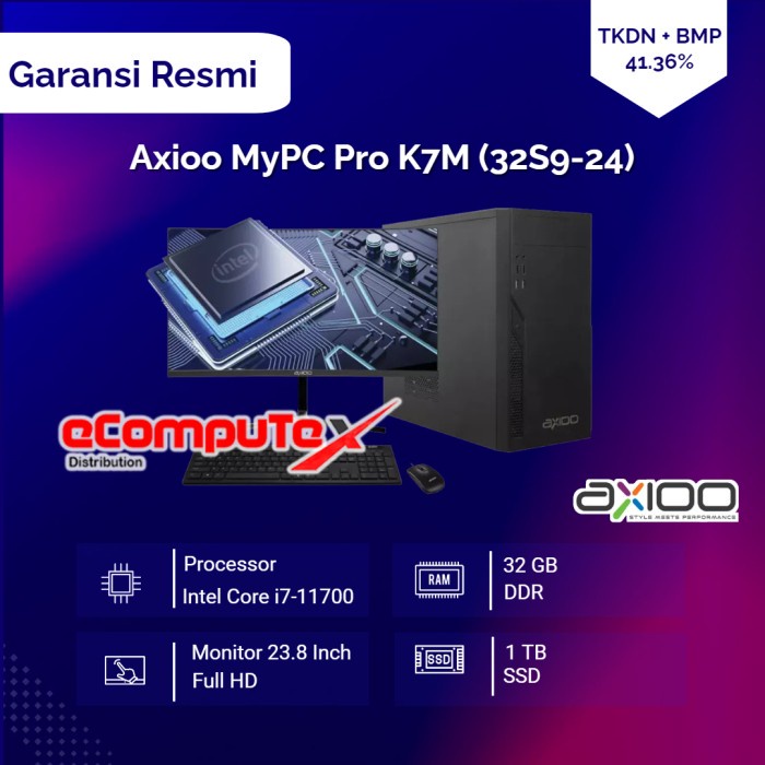 Jual Axioo Mypc Pro K M S I Gb Tb Ssd Tkdn Resmi