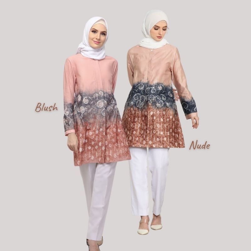 Jual Alesha Tunik Hafa Baju Sasirangan Atasan Kerja Wanita Batik