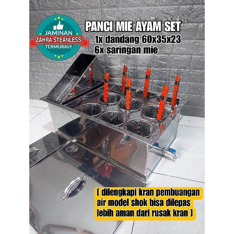 Jual Panci Mie Ayam 6 Lubang Set Lengkap Dandang Mie Ayam Tong Mie Ayam Shopee Indonesia 6657