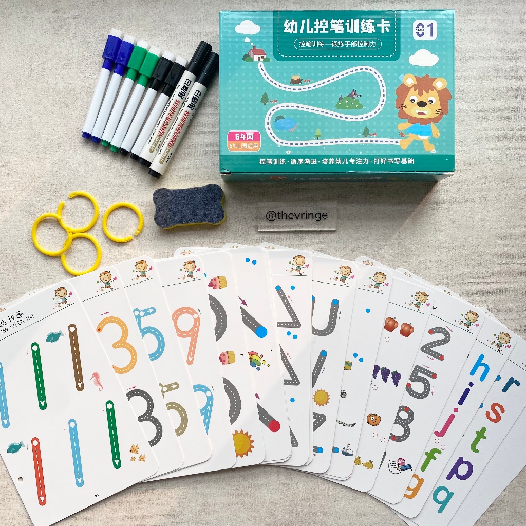 Jual Pen Control Kit Tracing Wipe Clean Card / Book Activity kartu ...