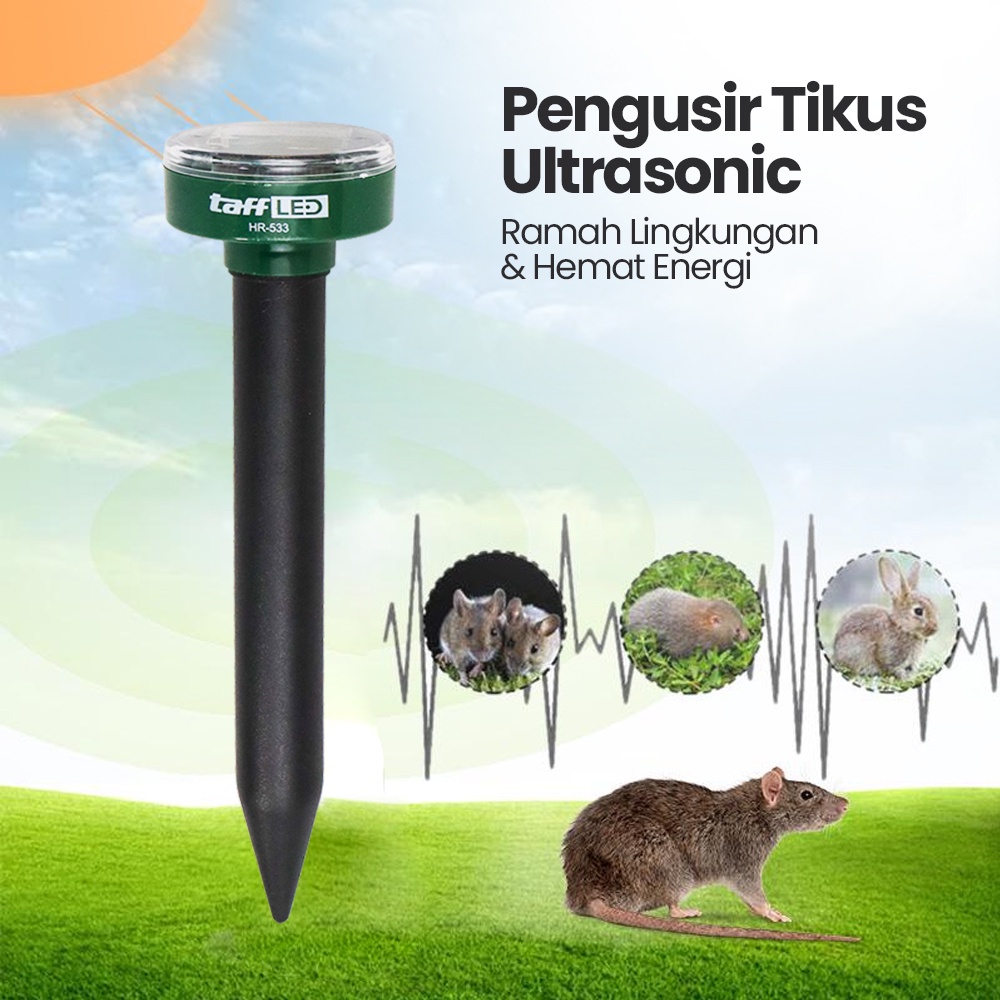 Jual Alat Pengusir Tikus Ular Ultrasonic Solar Kontrol Hama Kebun Taman ...