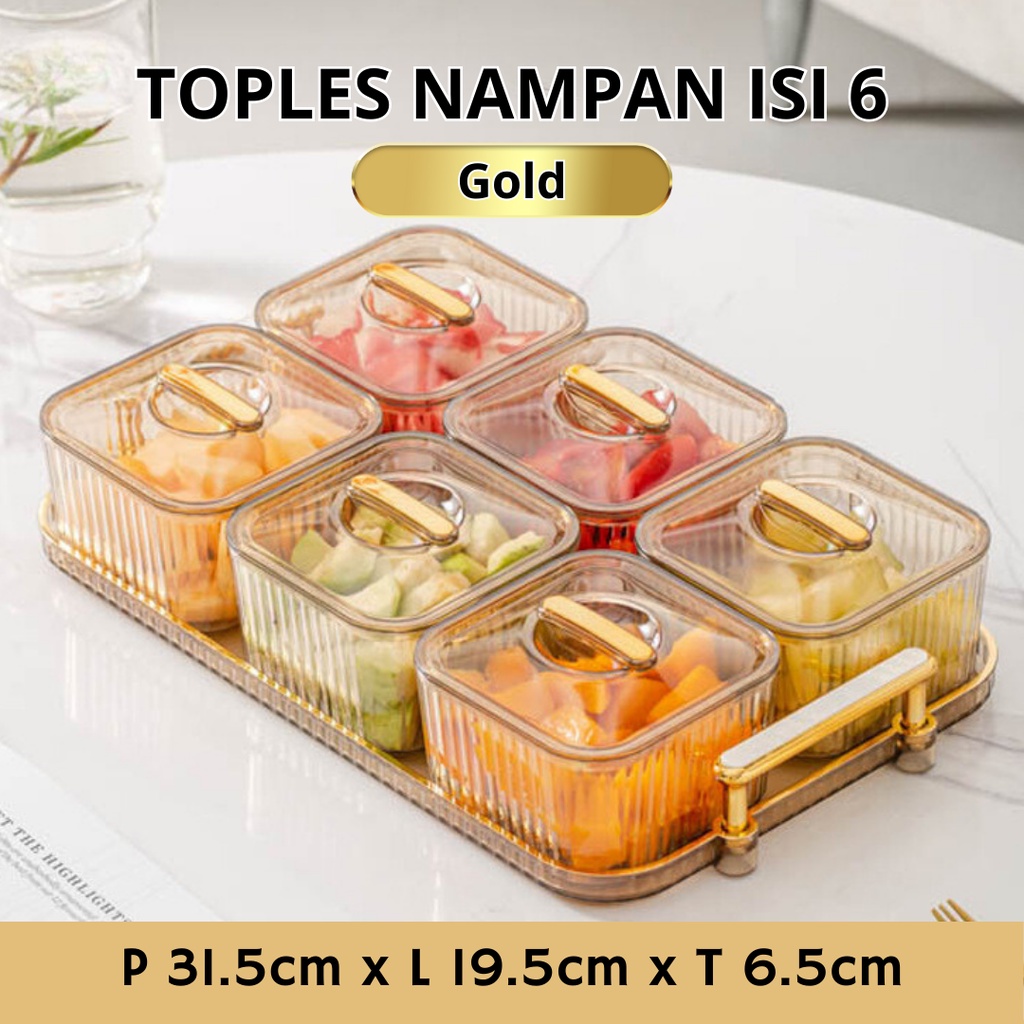 Jual Toples Kue Kering Nampan Toples Lebaran Set Snack Tray Tempat Saji