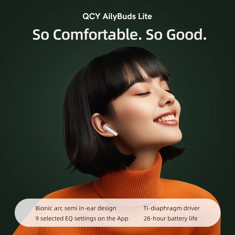 QCY TWS Earphone Earbuds Ailybuds Lite Bluetooth V3.5 Wireless audio
