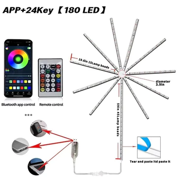 AppleChef 78 180LED Lampu Strip Magic Color Lamp RGB Bentuk Kembang Dengan Music Untuk Dekorasi