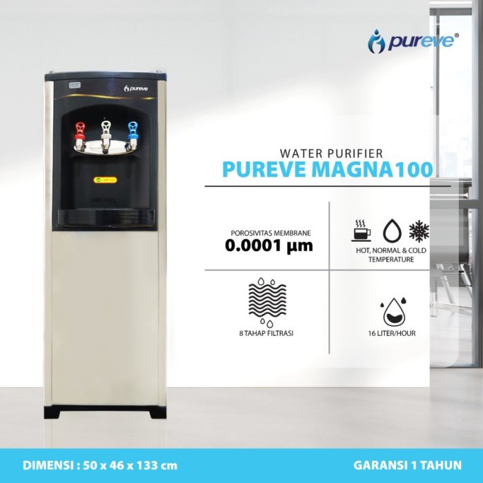 Jual PUREVE RO Reverse Osmosis Water Purifier Dispenser Magna 100 ...