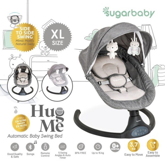 Jual Sugar Baby Swing Bed XL Bouncer Baby Tempat Tidur Kursi Goyang