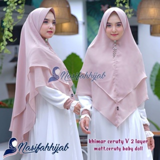 COD) JUMBO Khimar Syari 2 layer KHIMAR NAIRA CERUTY JUMBO Jilbab