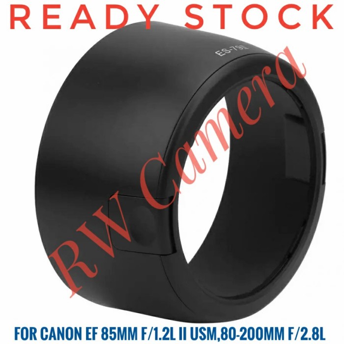 JJC LH-79ii Lens Hood For Canon EF 85mm F/1.2L II USM Camera Lens   ES 79ii ) I.86599420