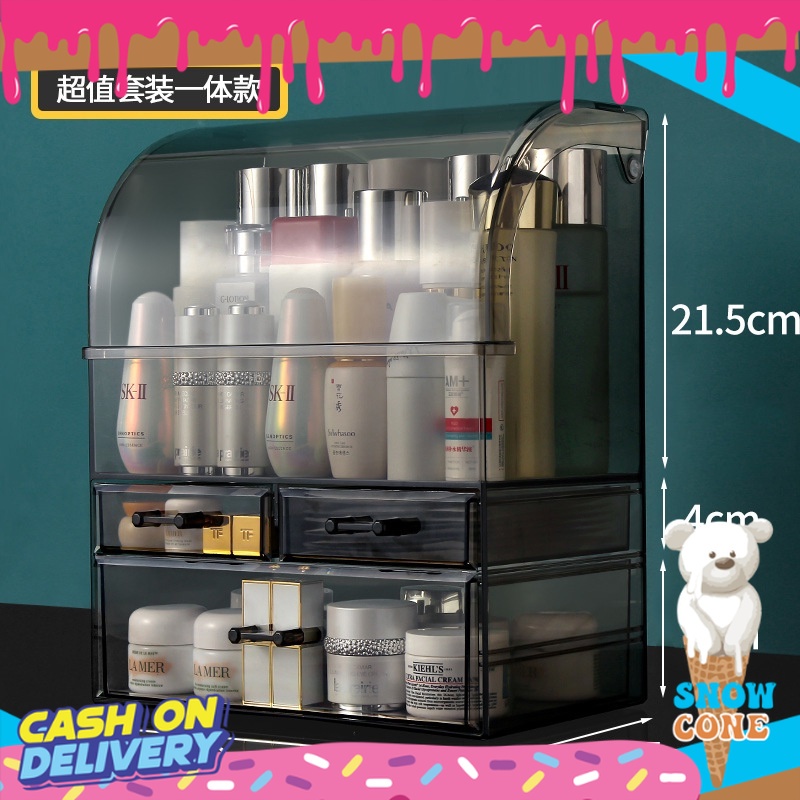 Jual Rak Kosmetik Dengan Laci Anti Debu Acrylic/Storage Organizer ...