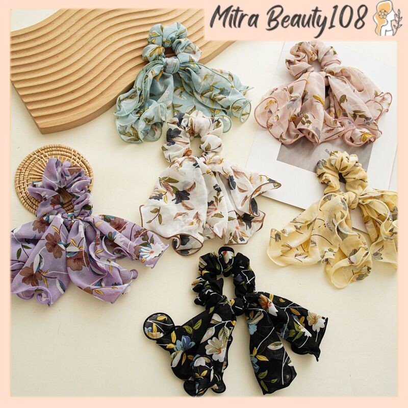 Jual Ikat Rambut Scrunchie Modal Scraf Renda Pita Wanita Fashion Korea ...