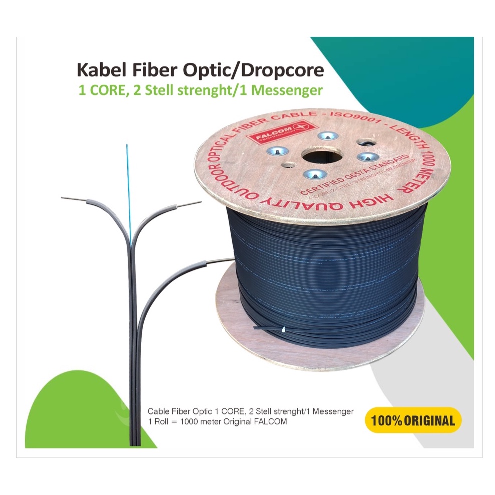 Jual Kabel fiber optik Dropcore 1 core 3 seling FALCOM | Shopee Indonesia
