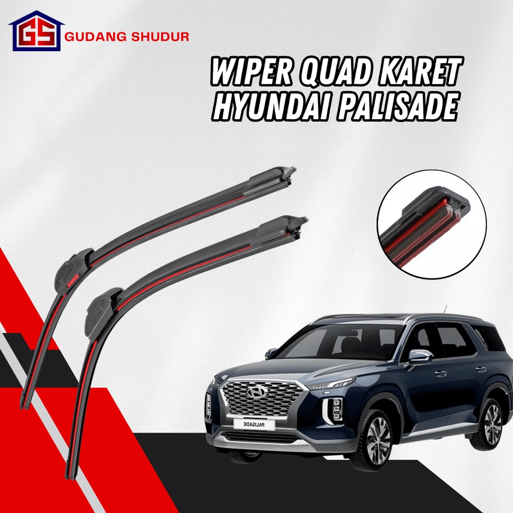 Jual Wiper Quad Blade Hyundai Palisade Frameless 4 Lapis Karet Blade