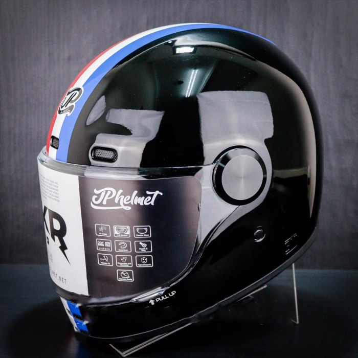 Jual JPX HELM JP ROKR RK 02 SUPER BLACK - RETRO CLASSIC - M | Shopee ...
